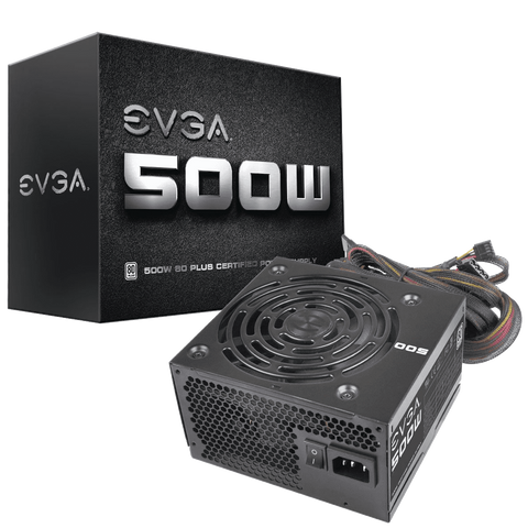 EVGA 500 W1 80+, 500W 3 Year Warranty Power Supply 100 W1 0500 KR